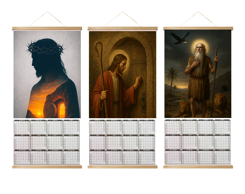 3 wood hangers Calendars